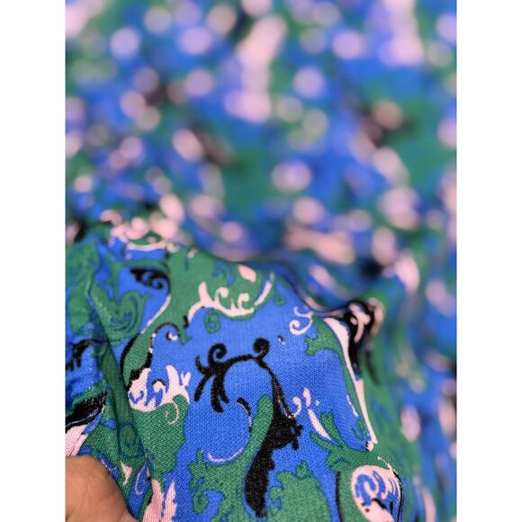 Marni viscose Blue Floral  Print Bodycon Dress size 40 / US 8 - Picture 13 of 16